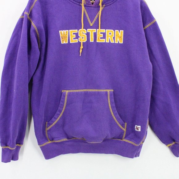 Vintage Sportco Authentic Hoodie Sweatshirt Women's Purple Western Embroidered M - Picture 4 of 10